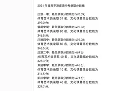 庄浪县历届（2016—2021）中考各高中录取分数线视频封面