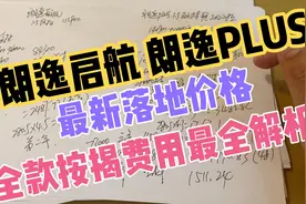 6.11日朗逸启航 朗逸PLUS最走量配置全款按揭落地费用明细解析视频封面