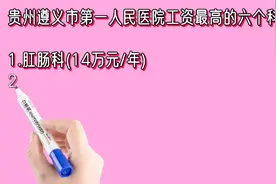 贵州遵义市第一人民医院工资最高的六个科室排名视频封面