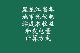 第94集|光伏太阳能：黑龙江省各地市光伏电站成本收益和发电量视频封面