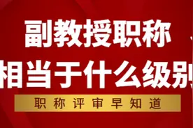 副教授职称相当于什么级别视频封面