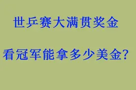 世乒赛大满贯奖金，看看冠军能拿多少美金？视频封面