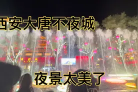 陕西西安的大唐不夜城，全国示范步行街，人山人海，夜景真美！视频封面