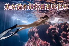 美女潜水带你看海底世界视频封面