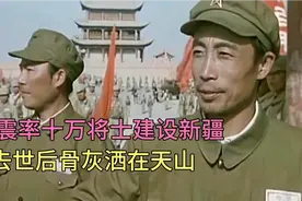 王震上将骨灰洒天山，十万将士进疆自给自足，一件衣服补丁290处视频封面