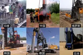 不同国家的打桩机，印度人肉打桩全靠吼，中国打桩机灵活方便移动视频封面