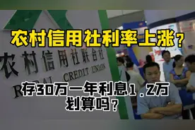 农村信用社利率上涨？存30万一年利息1.2万，划算吗？视频封面