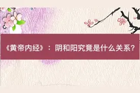 《黄帝内经》：阴和阳究竟是什么关系？视频封面