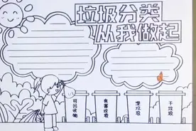 垃圾分类手抄报线稿视频封面