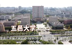 航拍广东省江门市五邑大学，是一所高水平的综合性大学视频封面