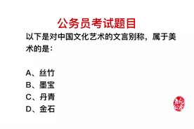 公务员考试：我国文化艺术的文言别称，美术的是什么视频封面