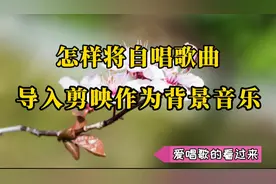 剪映新手入门:教你将全民k歌自唱歌曲，导入剪映做视频背景音乐