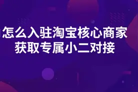 如何入驻淘宝核心商家，获取专属小二对接视频封面