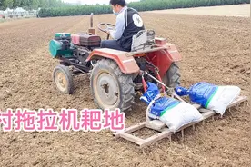 农村小伙第一次开拖拉机耙地，体验了一次速度与激情，太过瘾了视频封面
