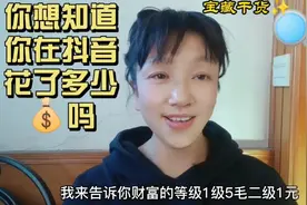 想知道你在抖音用了多少Q吗 我来告诉你财富等级
