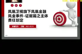 凤凰卫视旗下的凤凰金融立案了视频封面