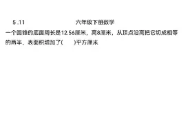 北师大版，六年级下册数学常考题型，圆锥切开增加表面积视频封面