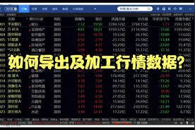 怎么导出并加工股票行情数据？量化分析之采集行情数据视频封面