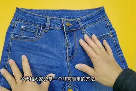裤子立裆太浅不舒服？松紧加上牛仔布一缝，舒适又好看