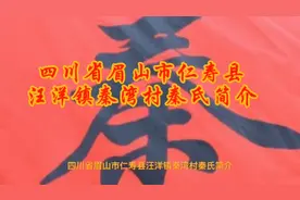 明末自湖南入川的仁寿汪洋秦湾村秦氏视频封面