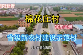 南阳新野，棉花庄村，一个省集新农村建设示范村，全景拍摄家乡视频封面