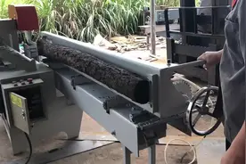 木工单片机，圆木推台锯，取代带锯的多片锯图片