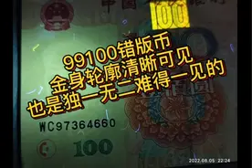 99100错版币
金身轮廓清晰可见
也是独一无二难得一见的珍藏