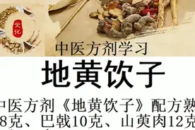 中医方剂《地黄饮子》配方熟地18克、巴戟10克、山萸肉12克、石斛视频封面