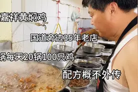 济宁嘉祥超火黄焖鸡，国道边开店35年每天烧100只鸡，配方不外传视频封面