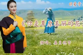 《你是草原美丽的花》是桑贝德吉用女中音演唱的动听草原歌曲视频封面