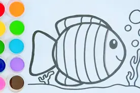 亲子趣味绘画，儿童简笔画涂色彩虹鱼海藻，幼儿早教益智美术视频封面