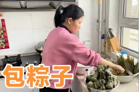 扬扬爱吃粽子，阿源买5斤糯米包34个粽子，香甜软糯，扬扬超爱吃视频封面
