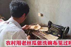 扬州农家用老丝瓜络做的洗碗布，洗碗，刷锅非常好用，厨房好帮手视频封面