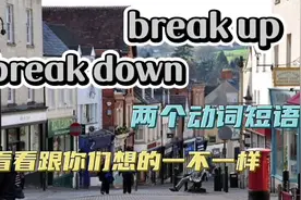 每日英语 两个动词短语 break up  break down视频封面