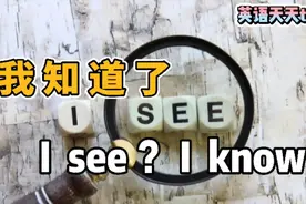“我知道了”英语怎么说？到底是I see 还是I know视频封面