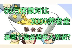 老年人拥有60万存款，对比每月领取3000养老金，选哪个更适合划算视频封面