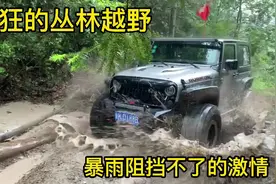 最疯狂的丛林越野，暴雨阻挡不了越野人的激情，男人快乐真是简单视频封面