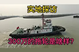实拍造价300万拖轮，山东潍柴541kw×2柴油机，个头小力气大视频封面