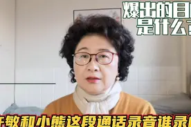 许敏和小熊早期的通话录音爆出的目的是什么？视频封面