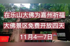 在乐山大佛为嘉州祈福，大佛景区免费开放四天，11月4-7日视频封面