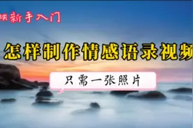 抖音和西瓜上几十万播放量的情感语录视频，只需一张照片就能制作
