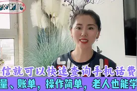 微信就可以快速查询手机话费流量、账单，操作简单，老人也能学会视频封面