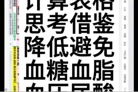 饮食营养计算表格:避免降低血糖血脂血压尿酸四高风险视频封面