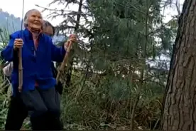 九十岁的奶奶荡秋千。身体棒棒的哦视频封面