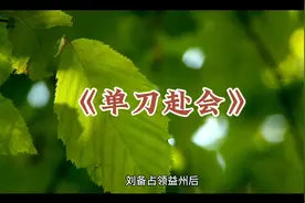三国蜀将关羽，携带单刀，独自往见吴将鲁肃，究竟发生了什么？视频封面
