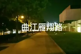 曲江新区曲江街道雁翔路城市夜景，马路旁边是西北妇女儿童医院视频封面