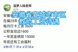安徽省宣城市市区教师工资待遇
在编25年一级职称视频封面