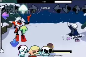 FNF错误化传奇模组V3错误化sans实机展示