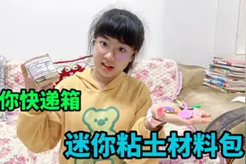 涵涵自制迷你黏土材料包，方法超简单，配上迷你快递箱也太可爱了视频封面