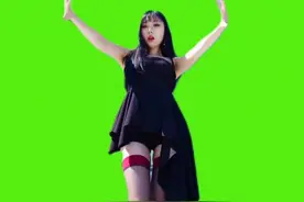 长视频美女跳舞绿幕素材